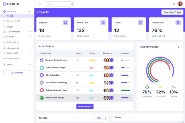Live Preview dashui-nuxt-starter-admin-template