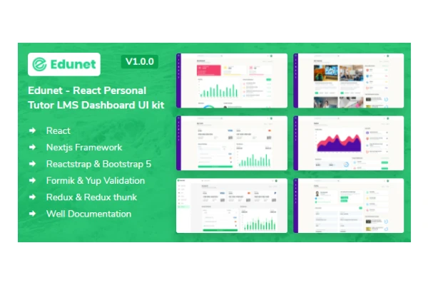 edunet-react-personal-tutor-lms-dashboard-ui-kit