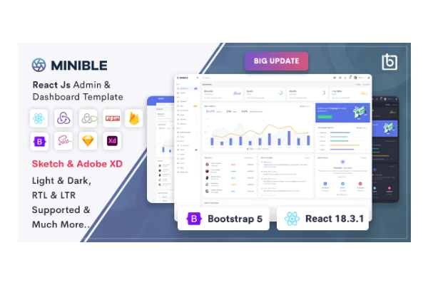 minible-react-admin-dashboard-template