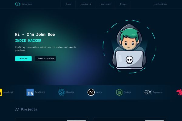 Flexy Dev - Next.js developer portfolio template nextjs-portfolio-template
