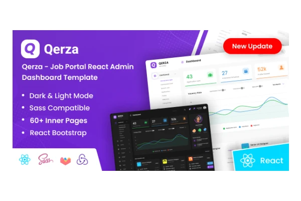 qerza-job-portal-react-admin-dashboard-template