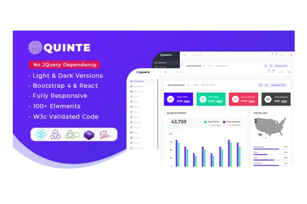 quinte-react-admin-dashboard-template