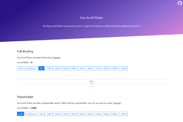 Vue Scroll Picker