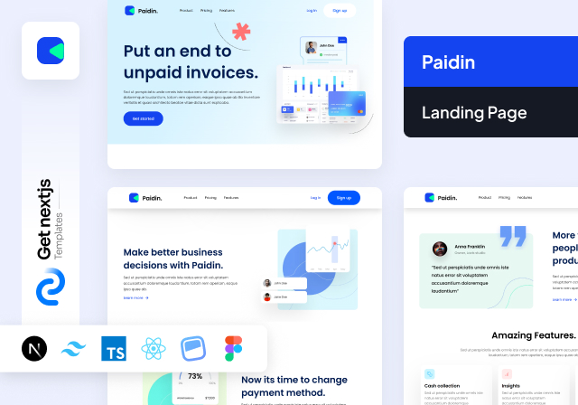 Paidin Free NextJs Landing Page Template with App Directory Routing