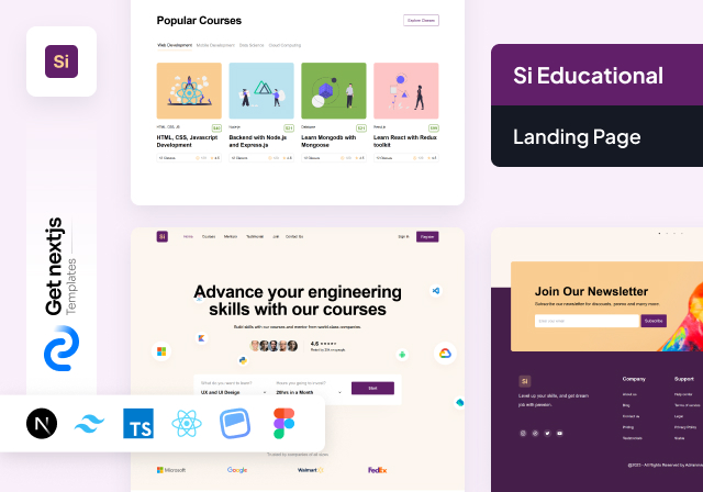 Si Educational Free NextJs Landing Page Template