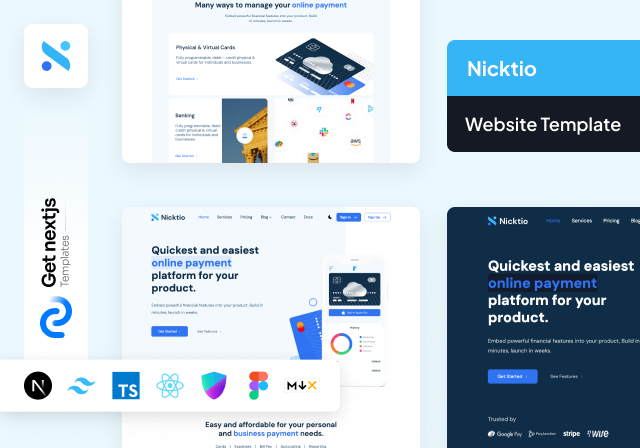 Nicktio NextJS Tailwind Website Template