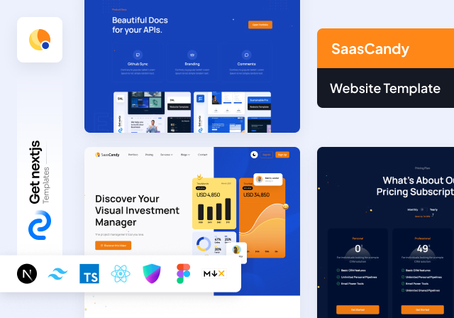 SaaSCandy Nextjs Website Template