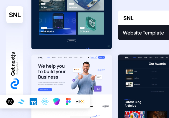 SNL Pro NextJs Tailwind Website Template