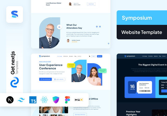 Symposium Pro NextJs Project Management System Website Template