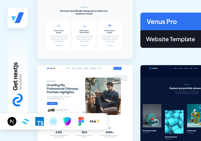 Venus Pro NextJS Website Template